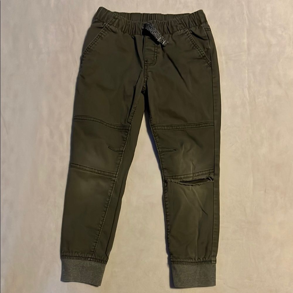 Cat & Jack Green Sweatpants Relaxed Fit Elastic Cuffs
